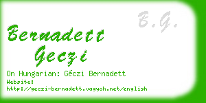 bernadett geczi business card